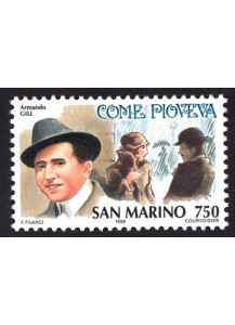 San Marino francobollo Storia canzone Italiana "Come Pioveva" 1996 nuovo